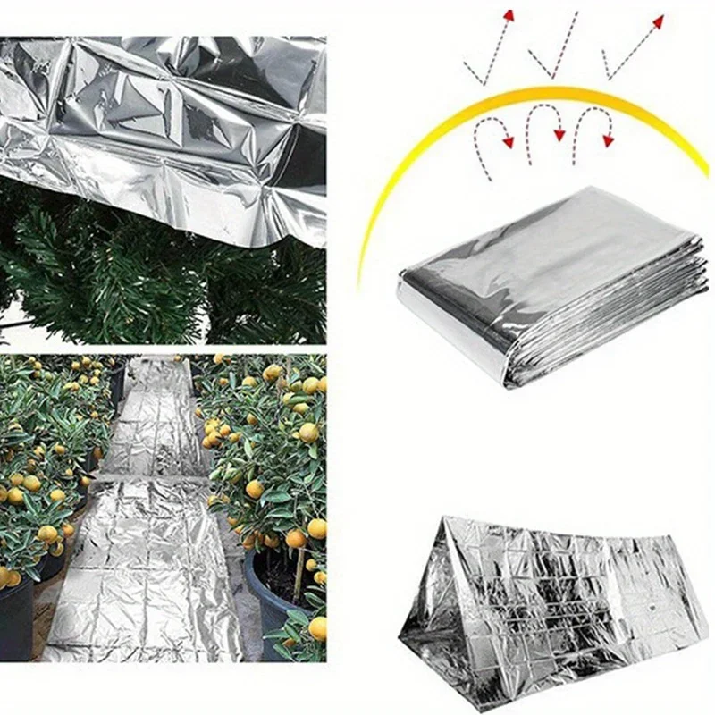 1pc Silver  High Reflective Polyester Film Used For Planting Tent Room Garden Greenhouse Agriculture And Promoting