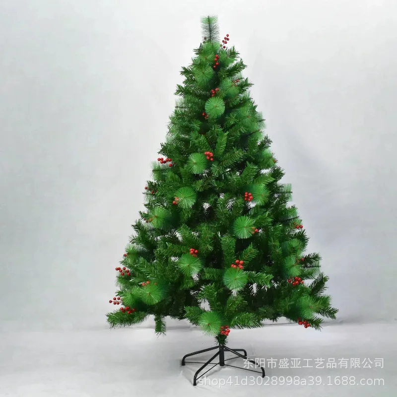 2025 شجرة عيد الميلاد الفاخرة الجديدة المشفرة الدائمة صديقة للبيئة الصنوبر إبرة الفاكهة الحمراء عطلة ترتيب غير تساقط #2
