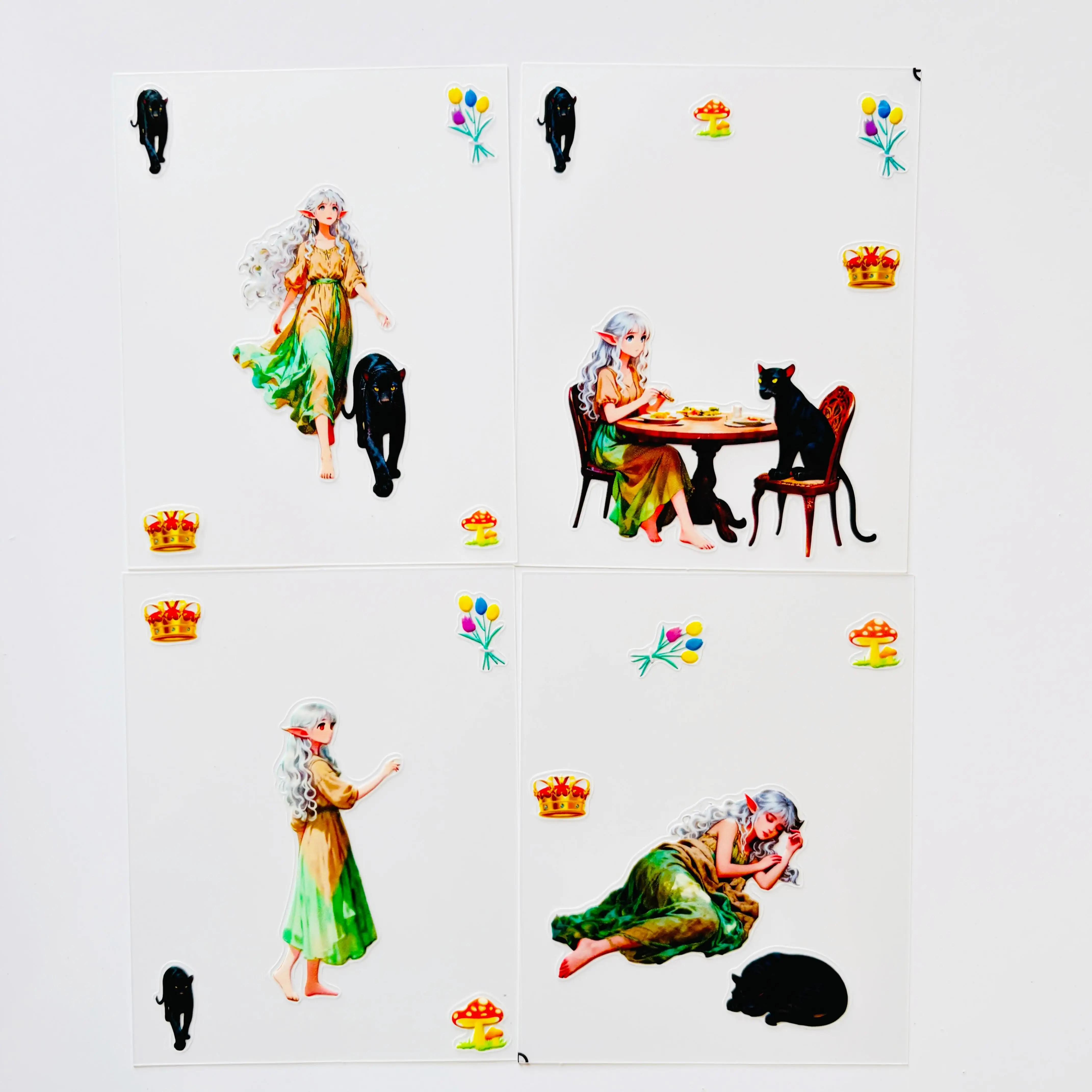 

10.19 New 21 Designs Morden Cute Girls Decoration Stickers for Scrapbooking Journal