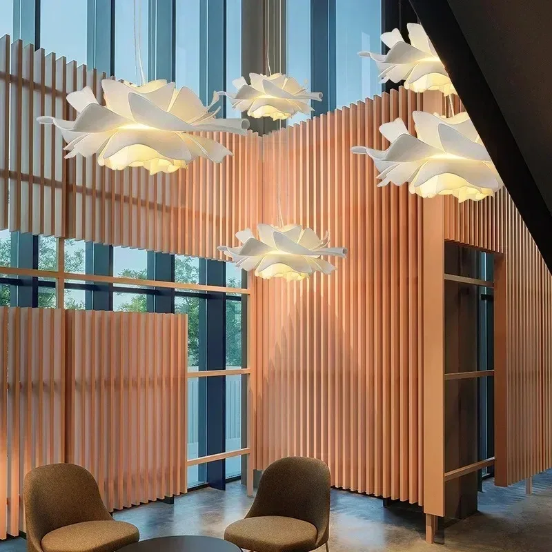 

Nordic bedroom flower pendant light modern restaurant guesthouse cozy lamp table room lamp