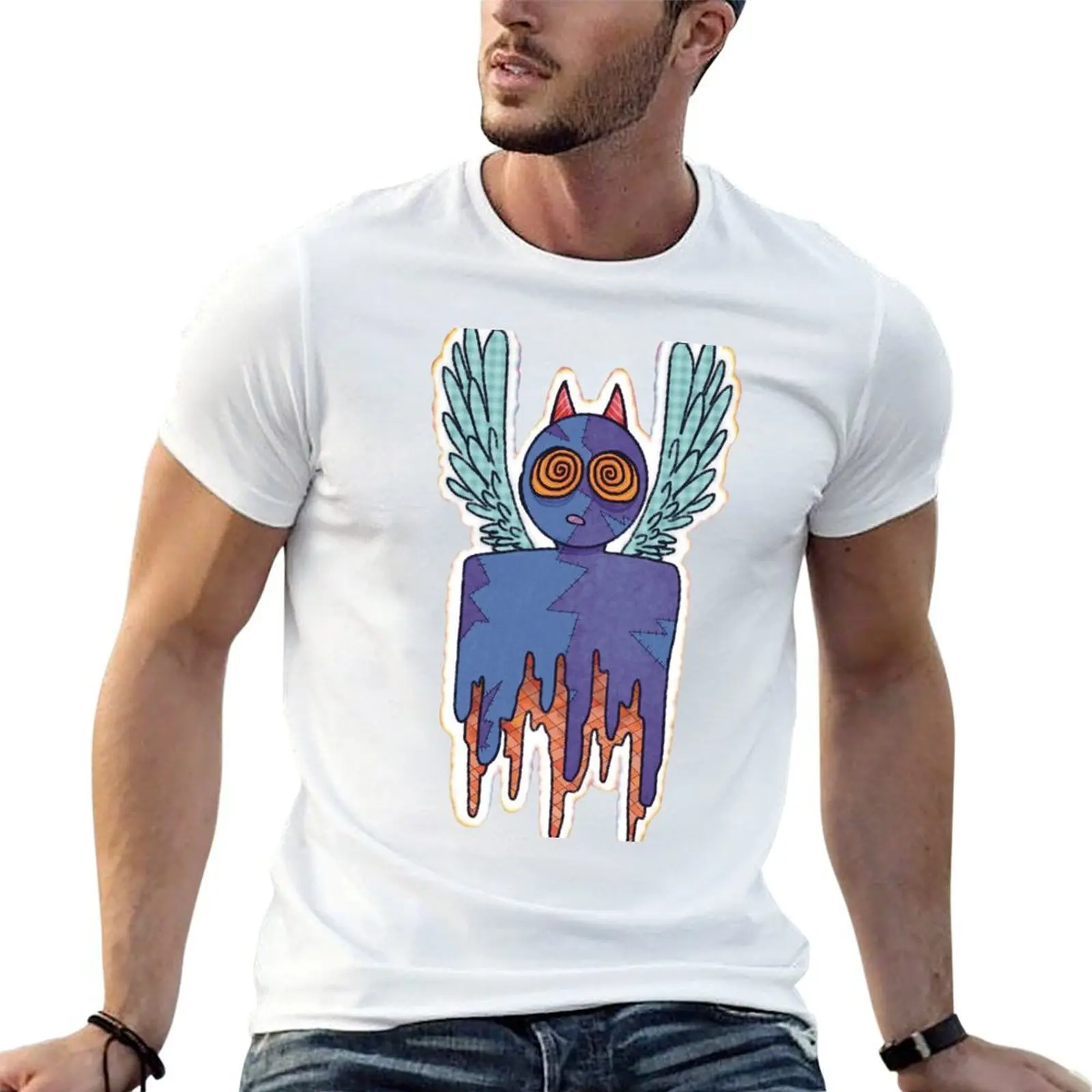 

Melty Patchwork Angel T-Shirt man t shirt heavy cotton man t shirt luxury t shirts for man pack white T-shirt