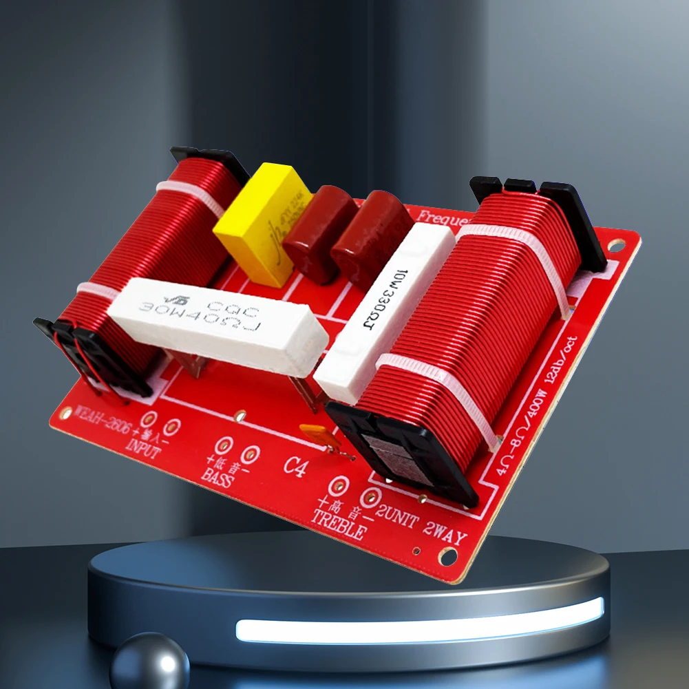 

400W Speaker Crossover Module Treble Bass 2 Ways Audio Filter Circuit Board High Power 3200Hz for Stage Speaker Upgrade