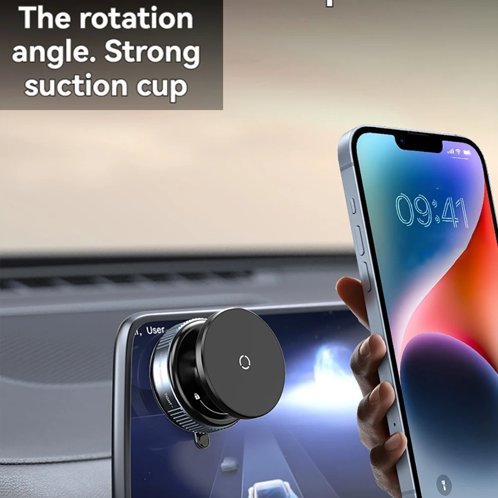 2025 novo suporte magnético para celular para carro, ventosa magnética dobrável 360 °   Suporte giratório Suporte estável