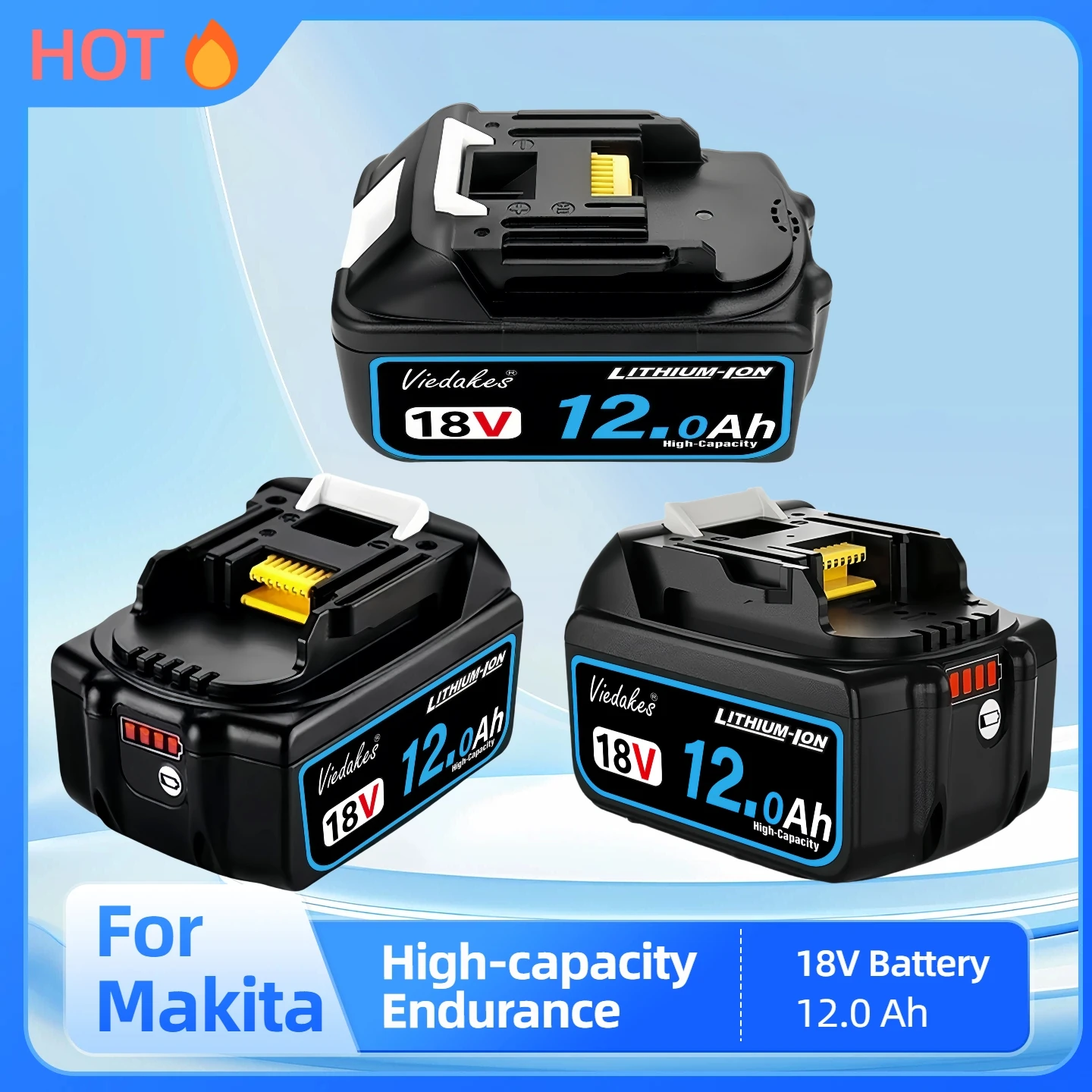 

Original for Makita 18v Battery With Rechargeable Lithium Ion for DDF487 BL1880 BL1860B LXT400 Power Tool Makita 18 v Battery