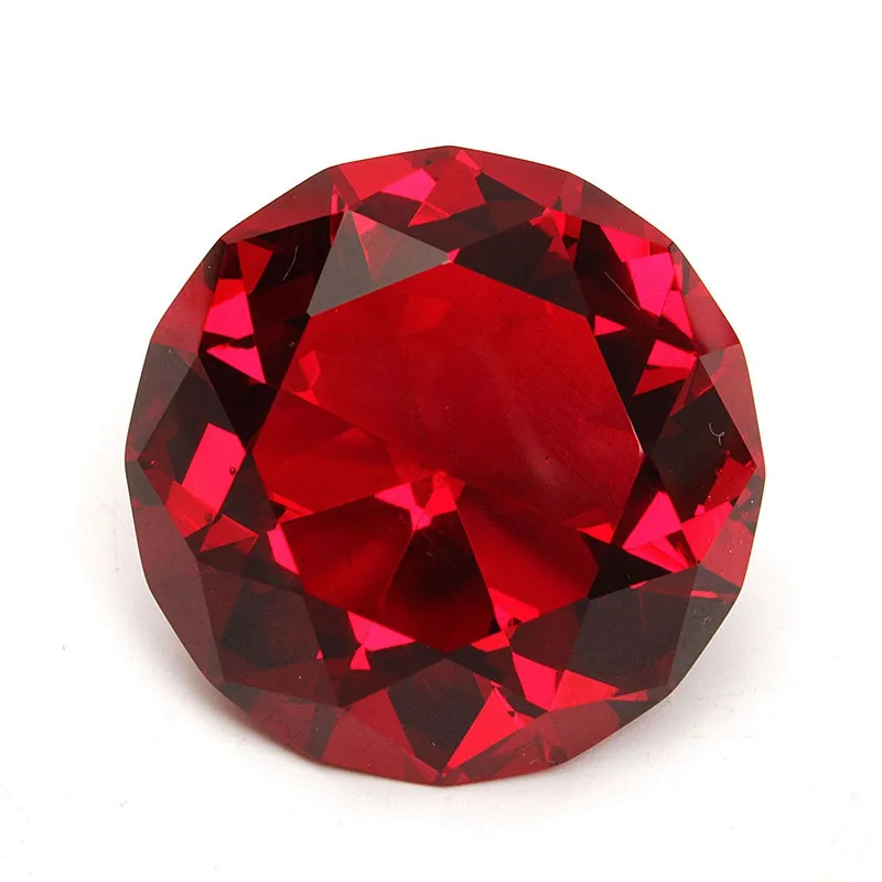 1PC 40mm Red Diamond Shaped Crystal Paperweight Mini Paperweight Crafts DIY Jewelry Gift Wedding Home Decor Ornaments