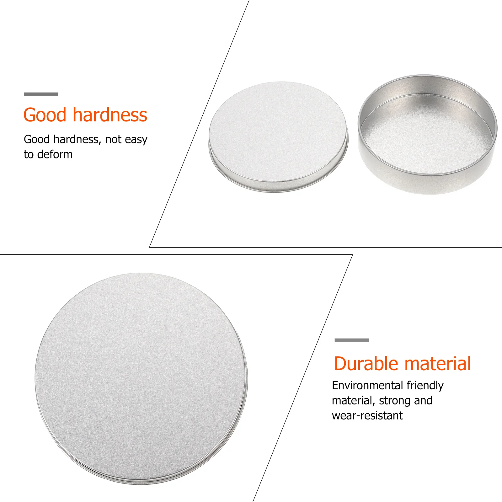 

1pc Food Grade Tin Box Round Cookie Canister Candy Container Jewelry Storage Sundries Case Sealed Tinplate Holder