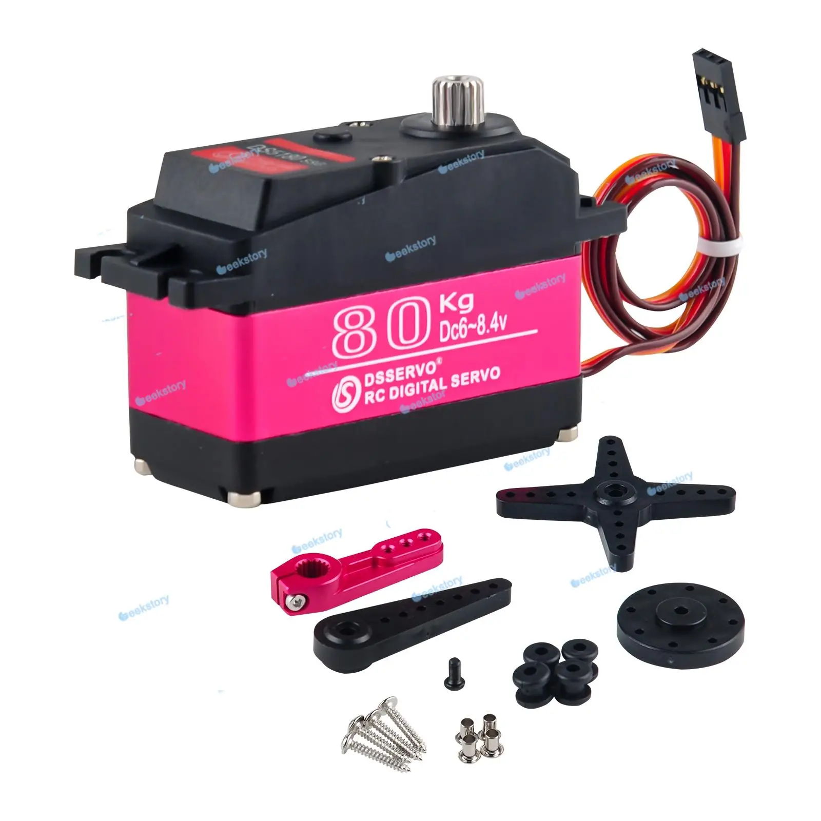 1PCS/2PCS/4PCS 80KG DS5180 Robotic Digital Servo Motor Metal Gears 180/270 Degree with 18T Arm Servos DIY Parts for RC Car Robot