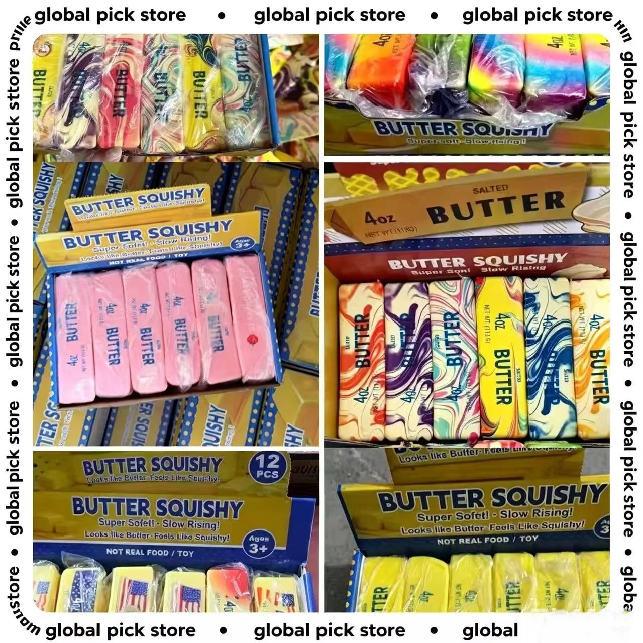 

12pcs Case 13.5cm Butter Stick Slow Rising Squishy Toy Wet Rebound Moist Soft Feel Stress Relief Blind Box Decompression Fidget
