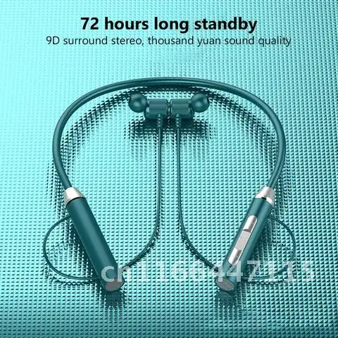 

72 Hours Endurance Bluetooth-compatible Headphones Stereo Bass Wireless Headphone Neckband Magnetic Headset TF Card Waterproof