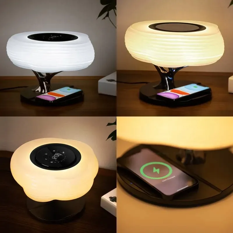 Duoruiyun Smart Magnetic Wireless Charging Lamp Desk Lamp with Home BT Speaker