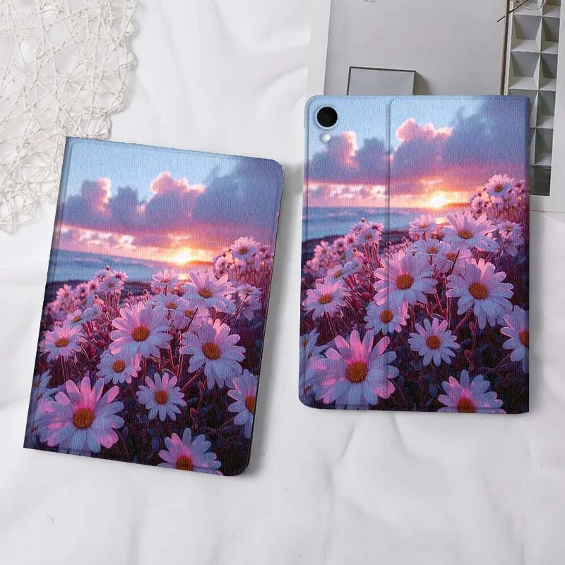 

Sunset Daisy Field Bloom Gift For Samsung Galaxy Tab S11 A11 A9 A8 S6 A 10.1 A7 10.4 Plus 2025 2023 Tablet Case