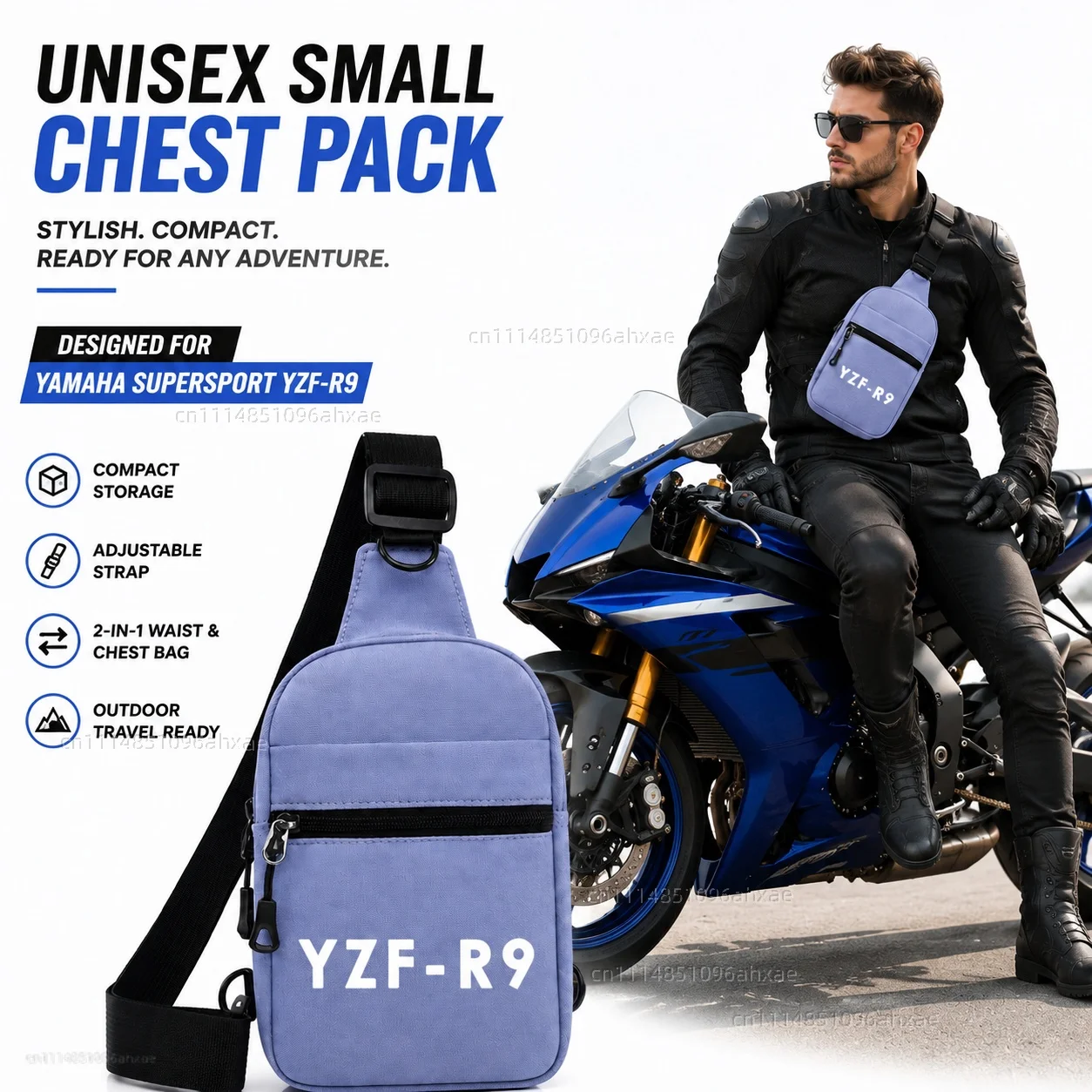 Motorcycle 2In1 Multi-functional Waist Bag Chest Bag Outdoor Travel Bag Phone Pouch For Yamaha Supersport YZF-R9 YZF R9 2025