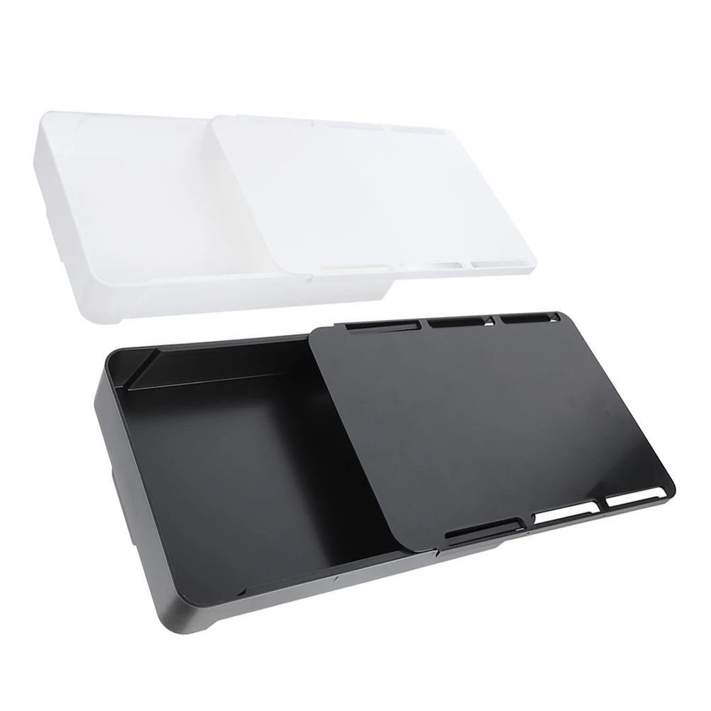 2pcs Storage Box Self-Adhesive Under Desk Drawer Hidden Desktop Organizer For Pens Erasers Office Supplies Table Bottom