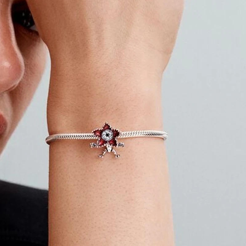 سحر بلاتا دي لي 925 الفضة Miniso الوحش النشاط الزهور قلادة الخرز الأصلي المرأة أساور أساور DIY بها بنفسك مجوهرات هدية #3