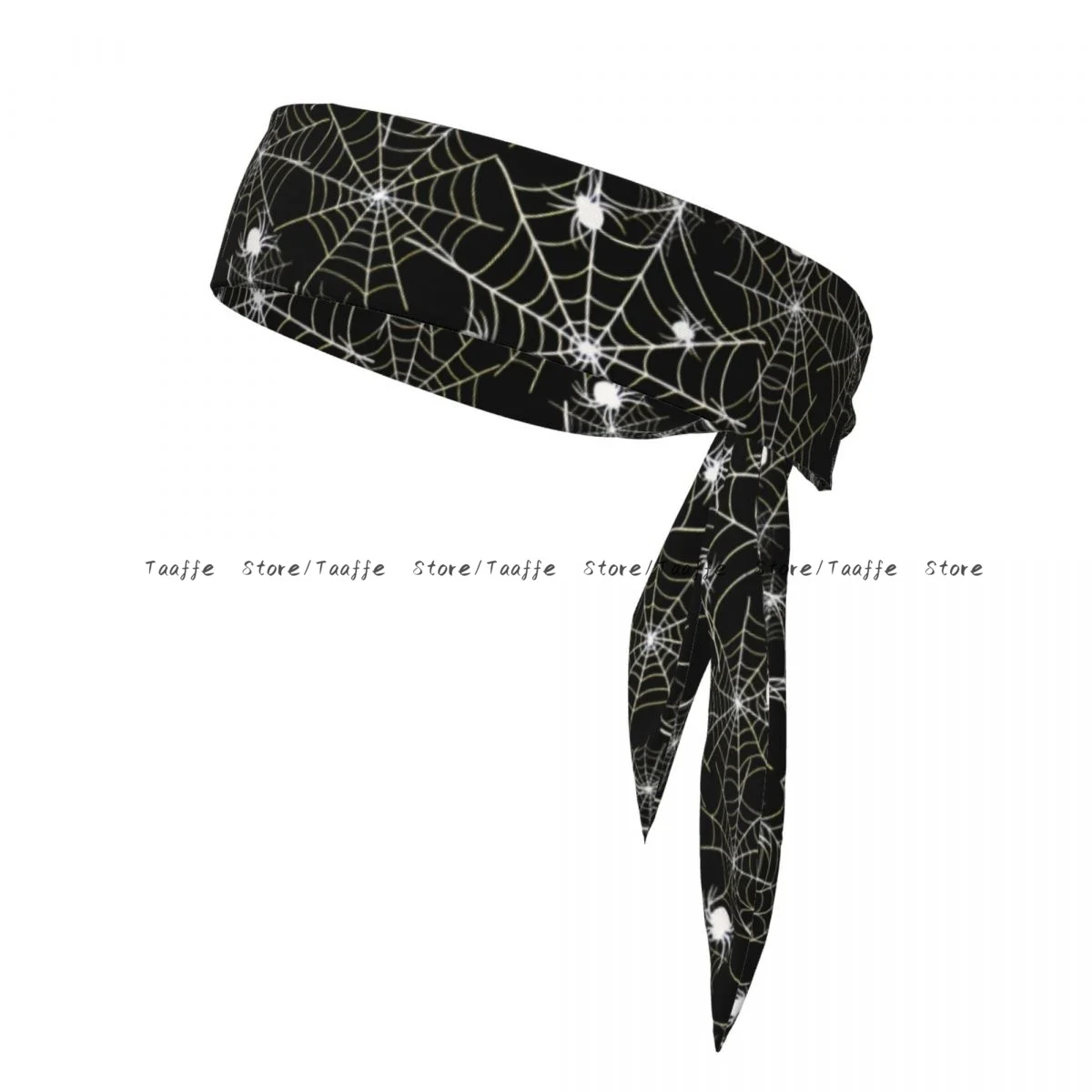 Tie Headbands Spiderweb With Spiders Halloween Sports Head Band Athletic Sweatband Bandana Sweat Wicking