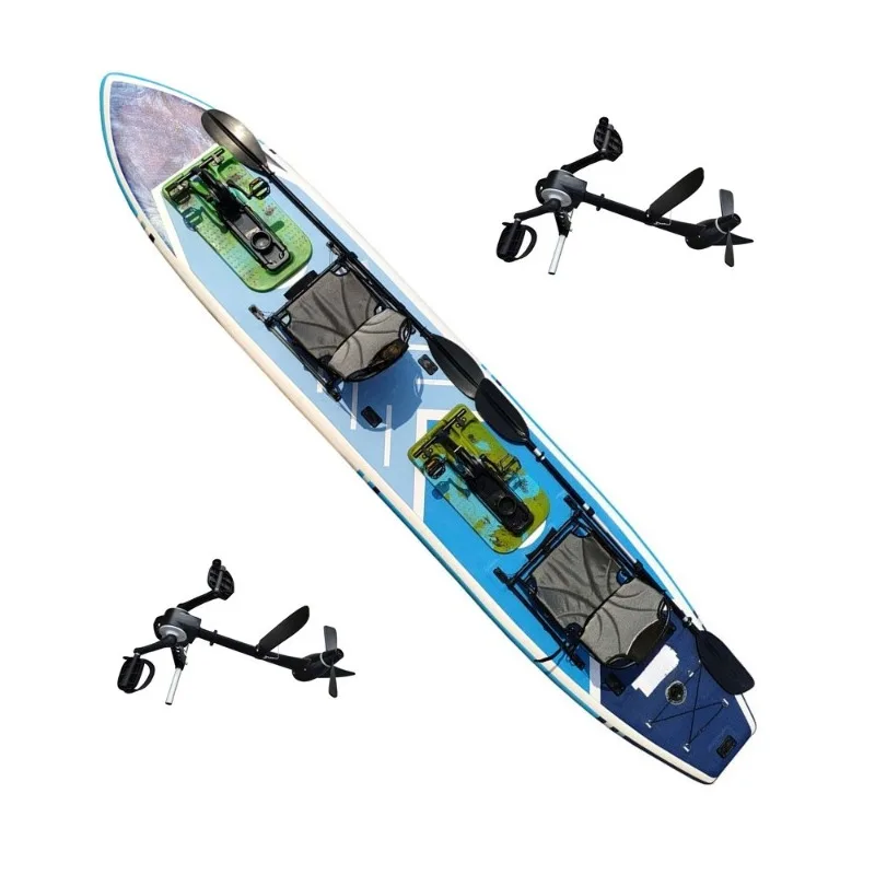Double inflatable SUP board inflatable surfboard with pedal and aluminum seat