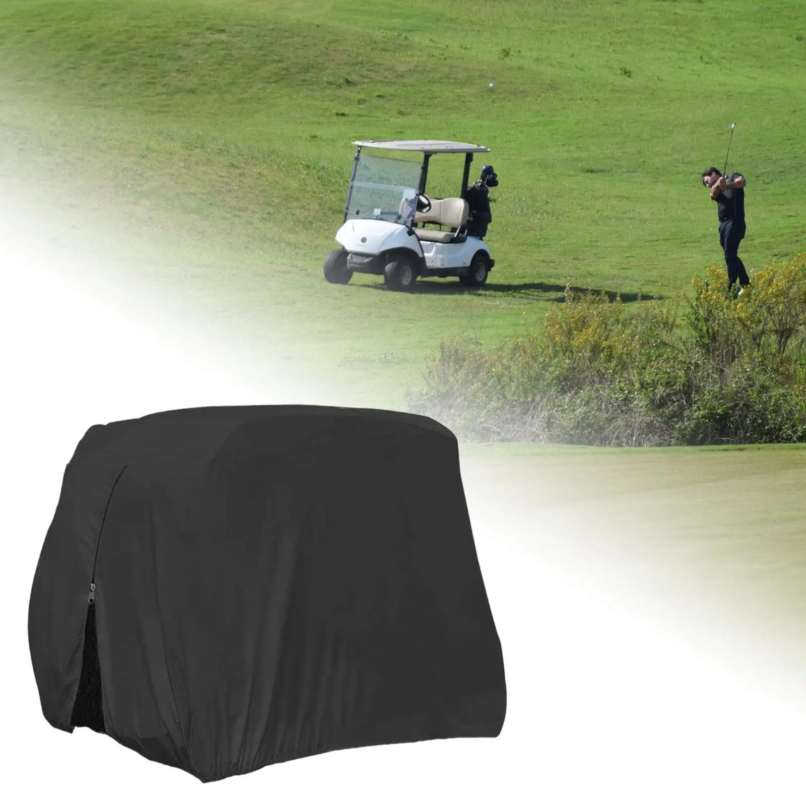 Golf Cart Cover Waterproof Sunproof Windproof Protective Oxford Cloth Protection Cover for Men Women Adult Travel Outdoor Sports