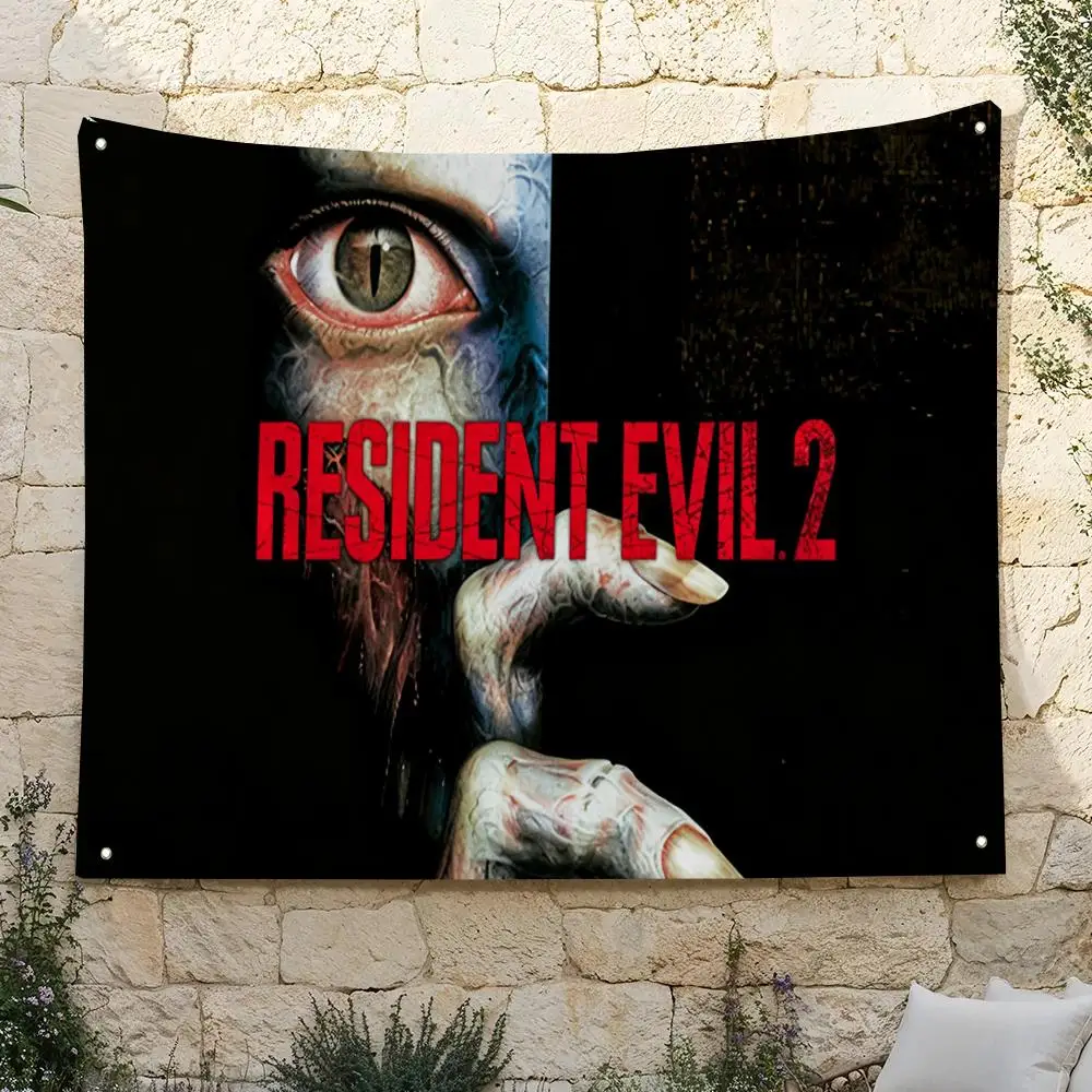 Flags Home Yard & Garden Decor Banner - Indoor Outdoor Wall Hanging Flag R-Resident Evil 2S