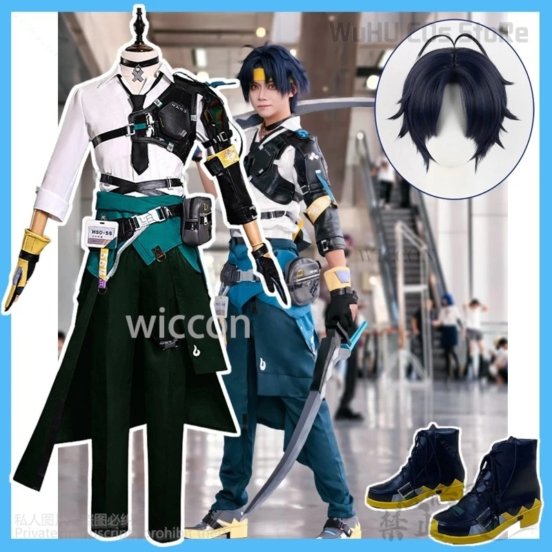 

Anime Game Zenless Zone Zero Cosplay Harumasa Costume Wig Battle Uniform Choker Props Shoes For Christmas Halloween Customized