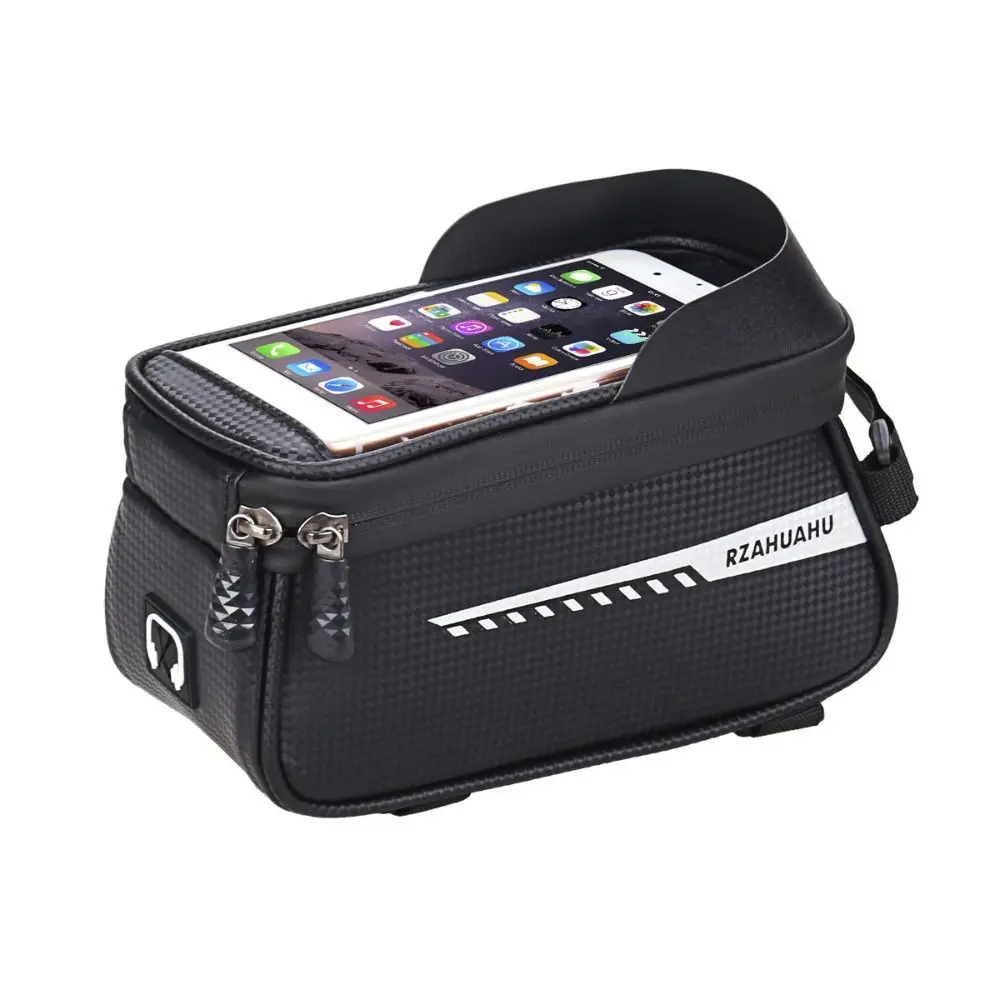 New 6.5 Inch Cycling Top Front Tube Frame Bag Touch Screen Waterproof Bicycle Bag Hard Case Cycling Accessories Bike Phone Bag