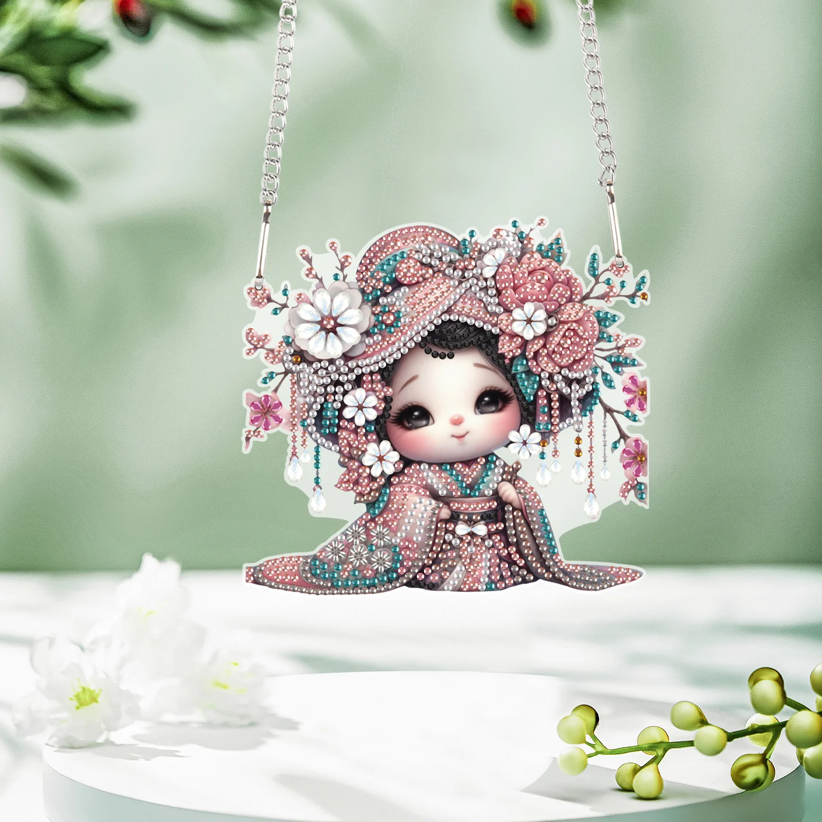 

Алмазная живопись, наборы подвесок, DIY милая девушка 5D, алмазная живопись, набор для подвешивания, набор для окон для взрослых, украшение для дома