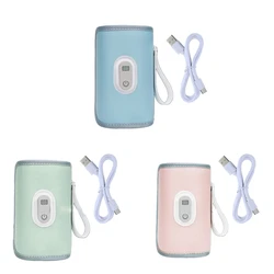 B2EB USB Charging Feeding Bottle Heater Heating Sleeve Milk Warmer 5-gear Adjust