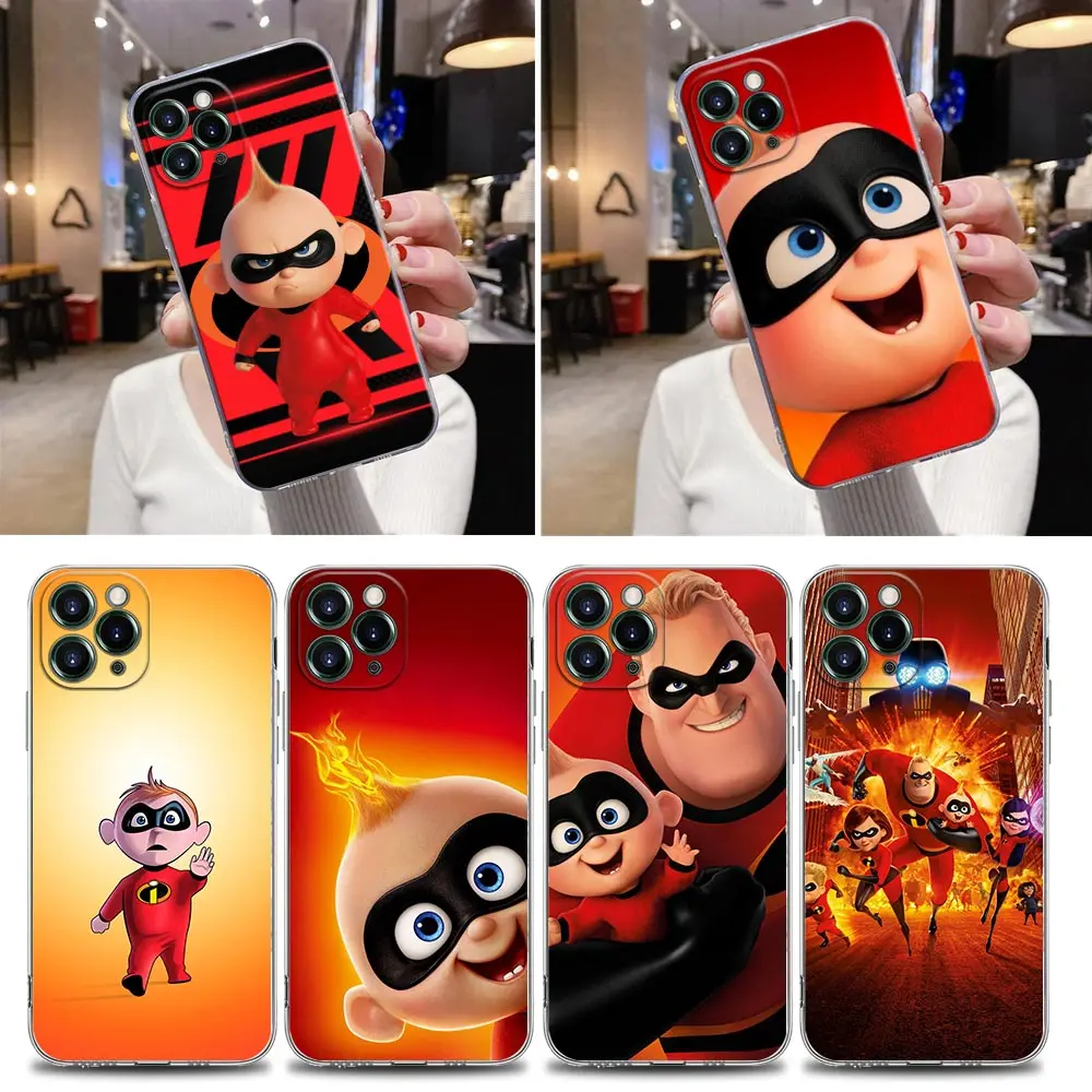 The Incredibles Cute Clear Case For iPhone 16 15 14 13 12 11 Pro Max Mini Xs XR X 7 8 Plus Cover For iphone 16 Pro Case Silicone