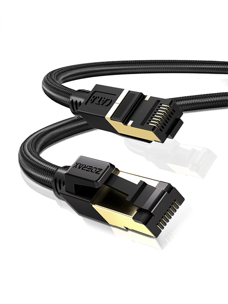 Kabel Ethernet ZoeRax Cat8 0.3-30M 40Gbps 2000MHz RJ45 CAT8 Sieciowy Kabel Internetowy w Nylonowym Oplotie do Laptopa PS 5/4 Routera — zdjęcie produktu 7