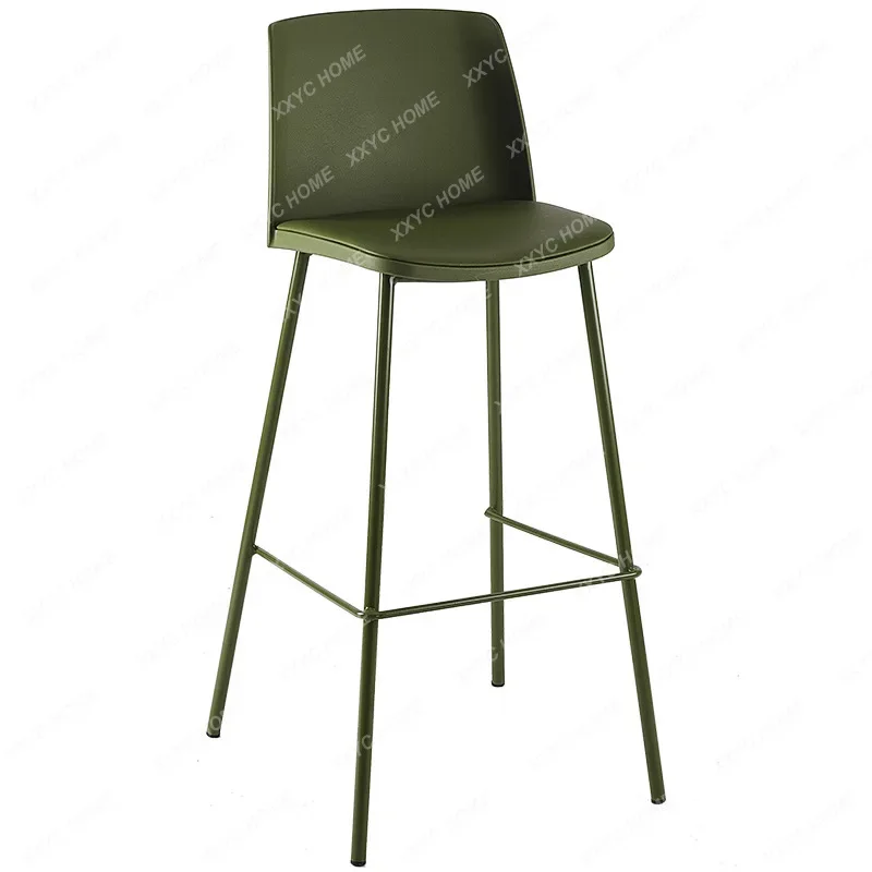 Bar chair modern simple home bar chair front desk backrest high stool milk tea shop high chair