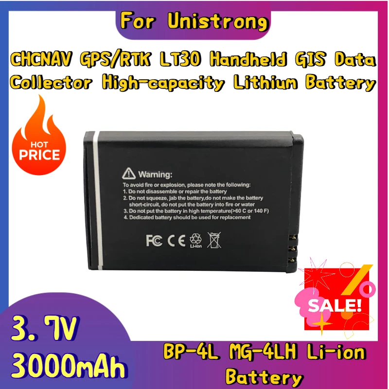 

3000mAh BP-4L MG-4LH Li-ion Battery for Unistrong CHCNAV GPS/RTK LT30 Handheld GIS Data Collector High-capacity Lithium Battery