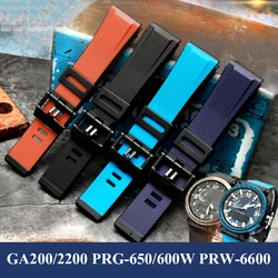 Watchband accessorie 24mm For Casio Resin Strap GA2000 PRG-600 PRW-6600 PRG-650 GA-2000 Waterproof Sport Silicone Watch Bracelet