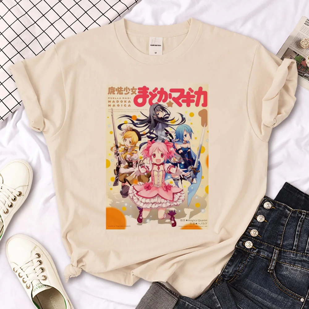 Puella Magi Madoka Magica top women Japanese t shirt girl streetwear y2k anime clothes