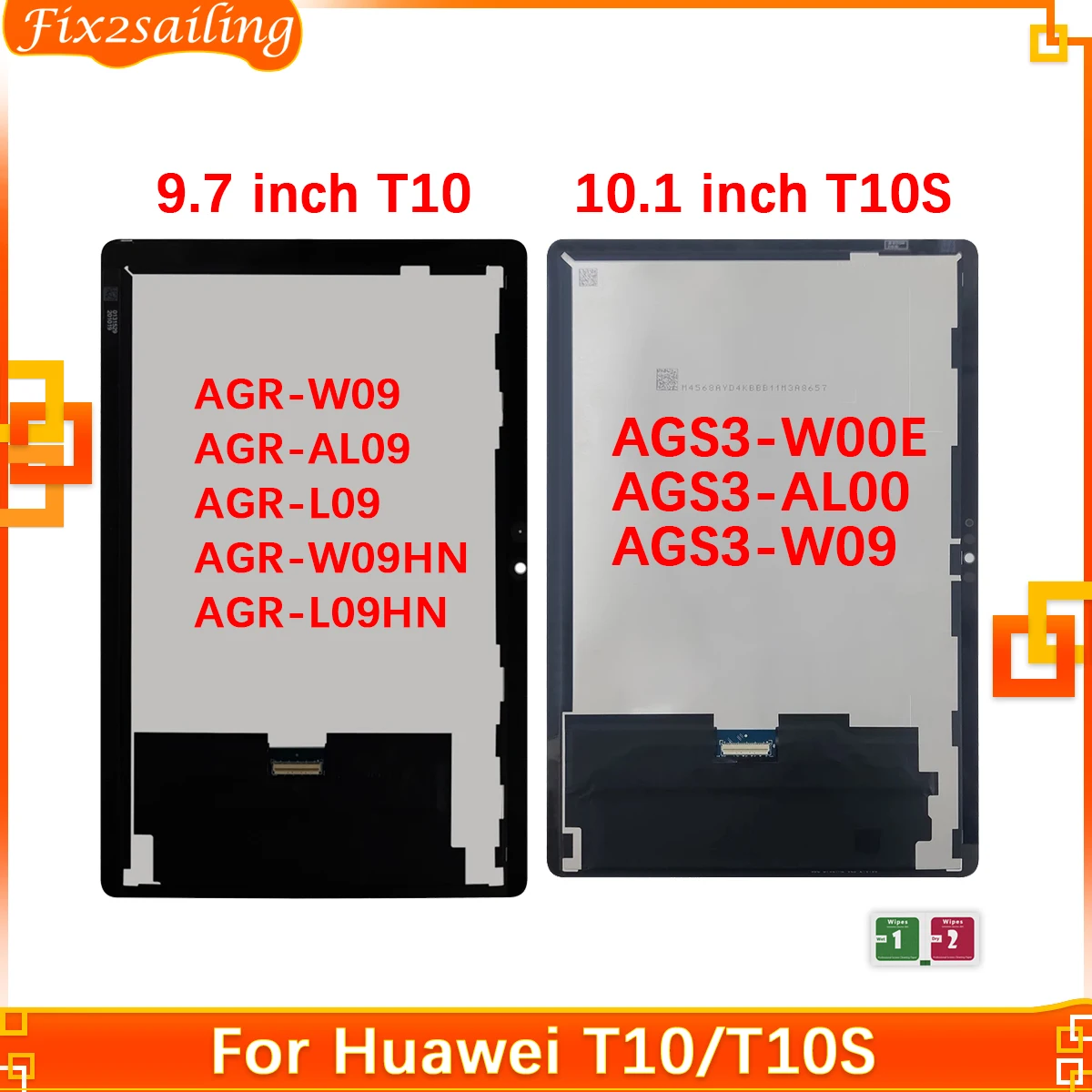 LCD For Huawei MediaPad T 10 10s T10 T10s AGR-L09 AGR-W09 AGR-AL09 AGS3-L09 AGS3-W09 Touch Screen Digitizer Assembly Display