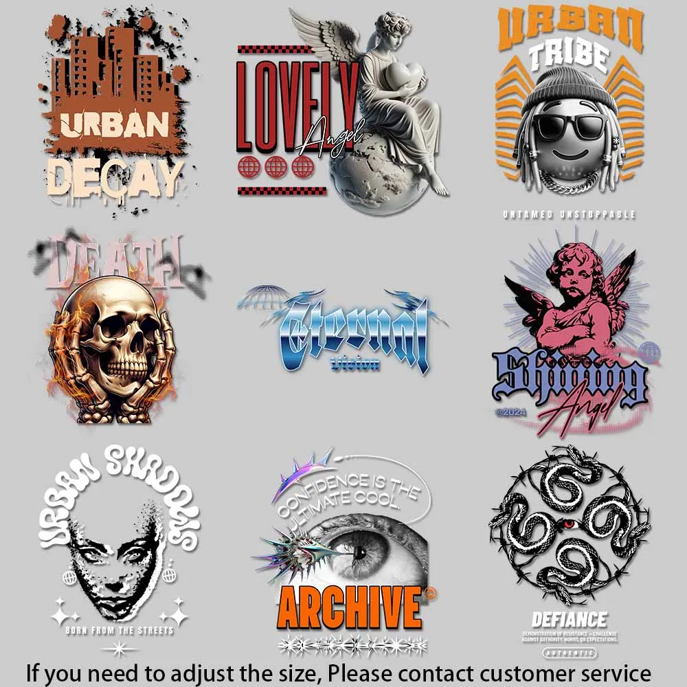 Trendy Heat Transfer Decals - Long Wolfs, Tribal Art, Bold Colors, Durable & Washable for DIY Apparel