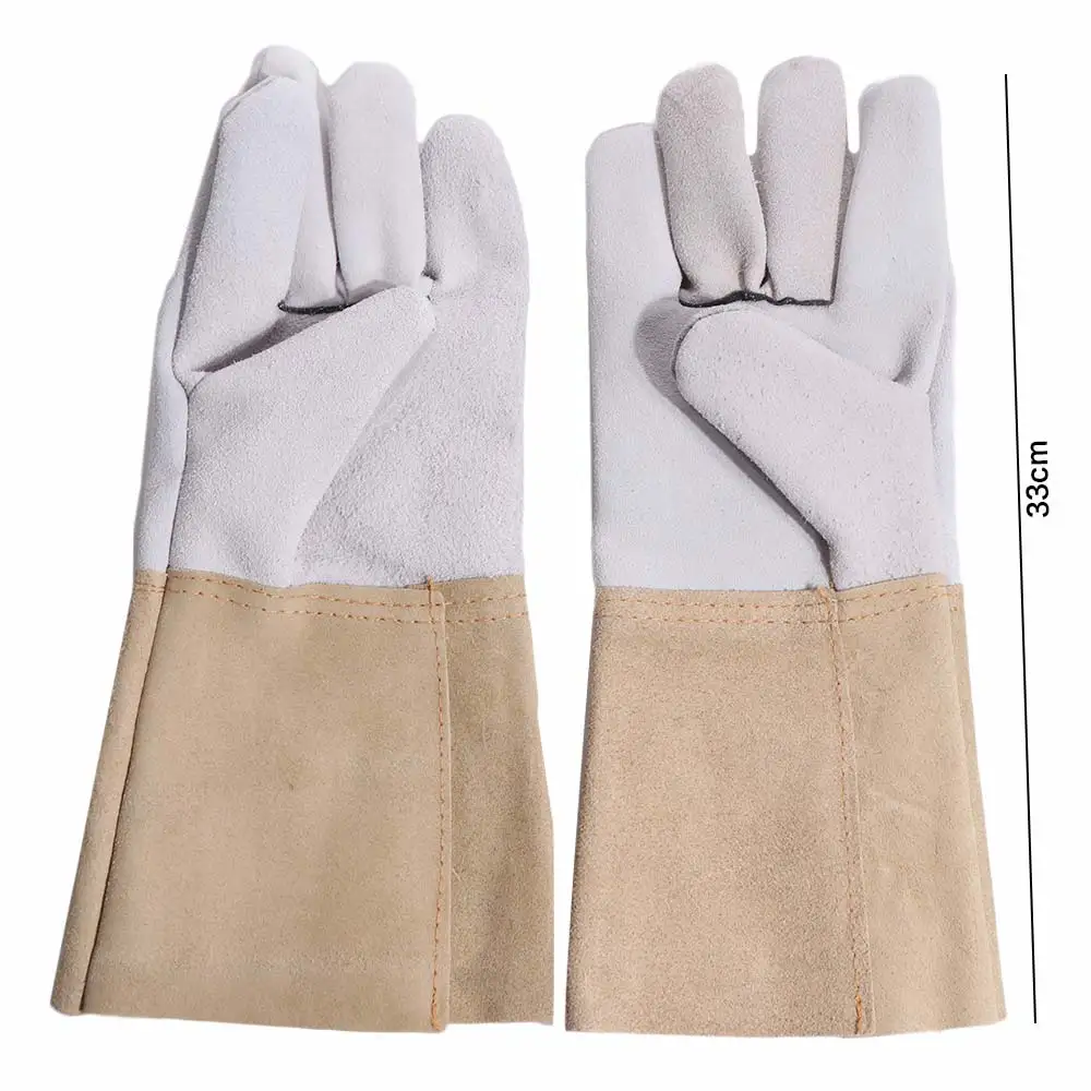 

1 Pair Wear-Resistant Welding Gloves Heat Resistant Thorn Proof Protective Gloves Heavy Duty Thickened Work Gloves