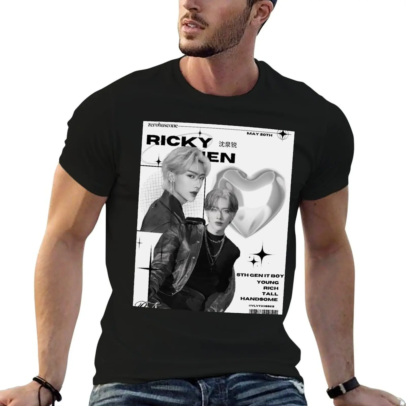 

T-Shirt shirts t shirts prints with man concept Ricky for t fit heartthrob slim zerobaseone