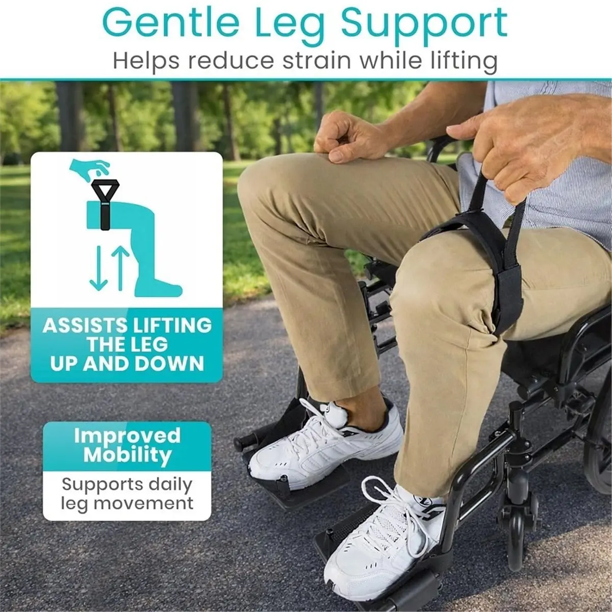 Home Tool 2pcs Pull Up Assistive Strap, Leg Movement Pull Up the Assistive Strap, Suitable for Elderly & Disabled Transfer Assis