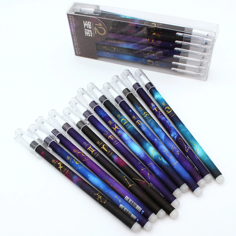 

24pcs Heat Erasable Constellation Gel Pens Eco-Friendly Plastic Writing Pens For Students Kids Creative Stationery Durable Sign