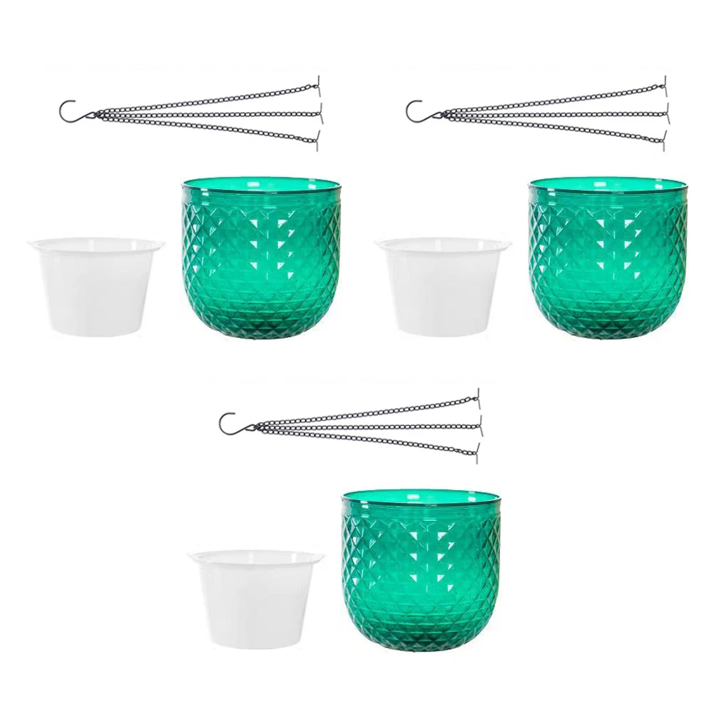 Outdoor Plant Hangers Self Watering Hanging Pots For Outdoor Patio Use Robust Plastic Construction Lightweight Design