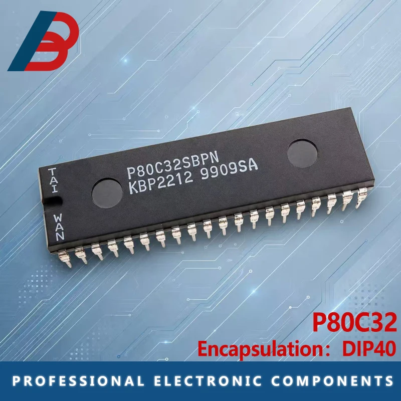 10PCS/LOT P80C32 80C32 P8032 DIP-40 Dual In Line Microcontroller Chip