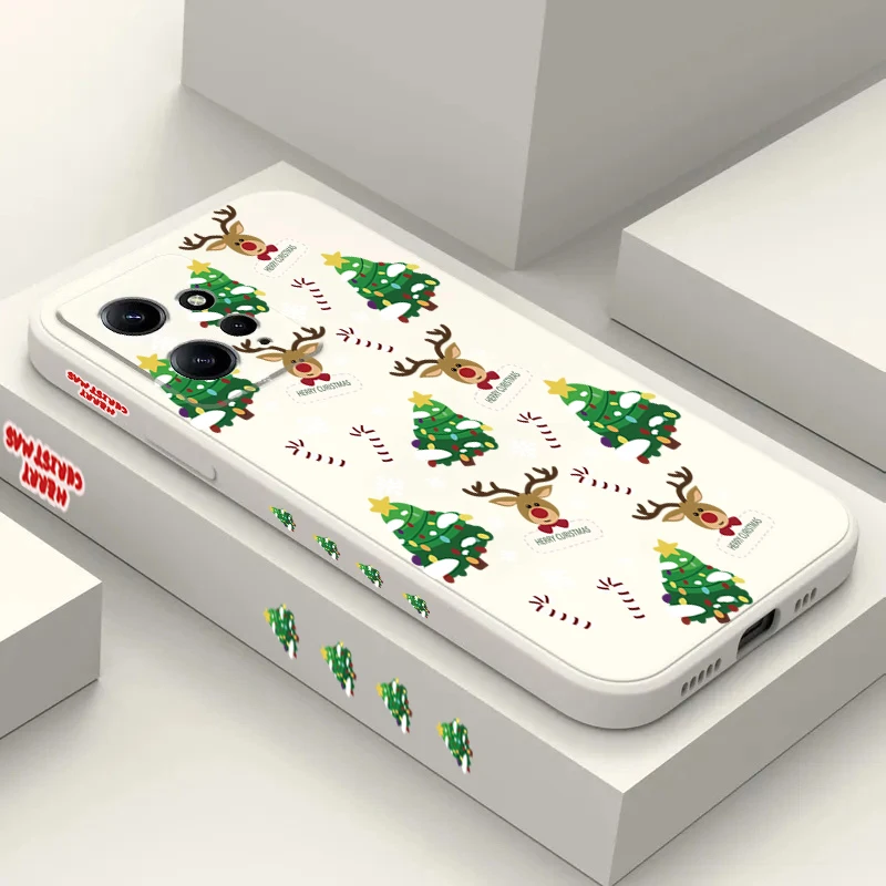 Funda de teléfono de silicona suave con patrón navideño para Xiaomi Redmi Note 14 13 12 Pro Plus 5G 12S 11 10 14C 13C 12C cubierta de TPU a prueba de golpes