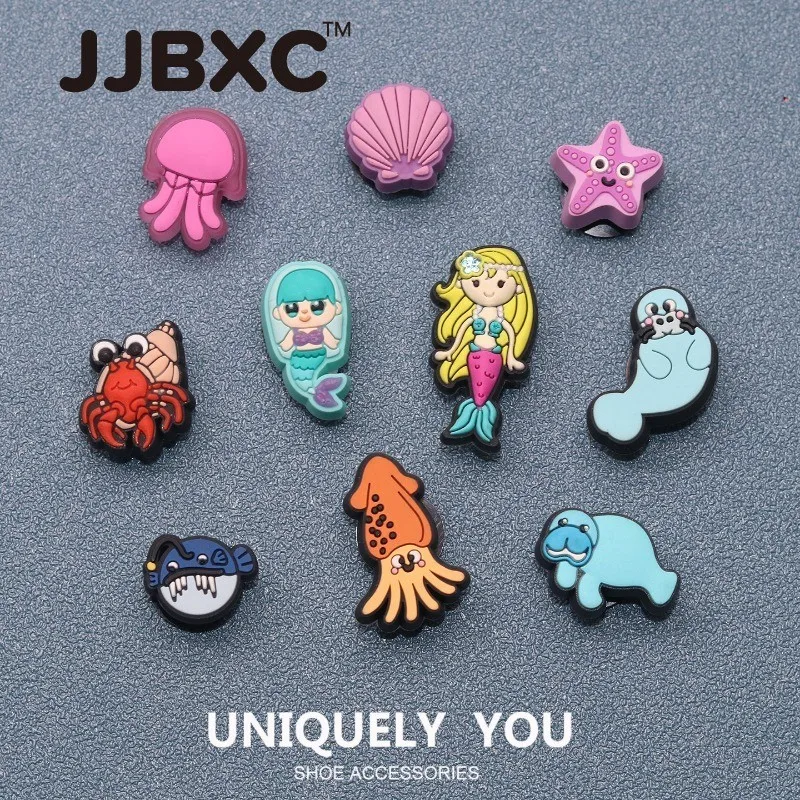 

JJBXC CHARM обувь с пряжкой, аксессуары для обуви, модная обувь «Русалка», аксессуары «сделай сам», подходит для обуви с крестом