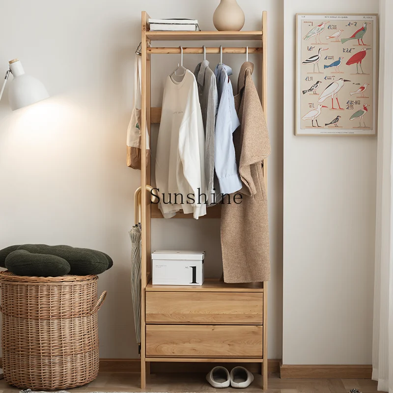 

shoe change stool, bedside table, integrated bedroom, open floor-to-ceiling hanging clothes, household entrance furniture