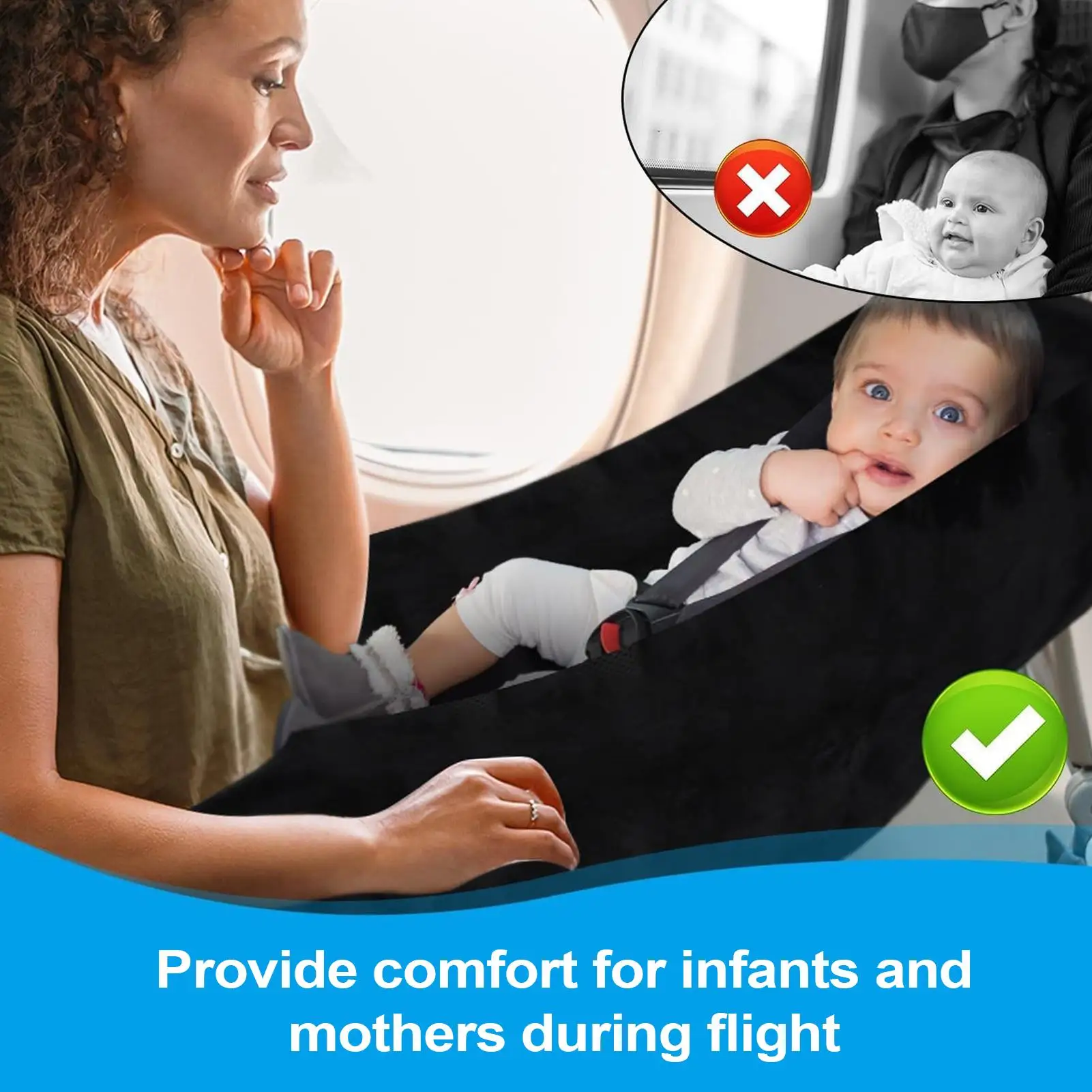 

Kids Airplane Bed Toddler Plane Bed Seat Extender Folding Baby Flight Travel Must Haves For Plane Outdoor Family Outing Vacation