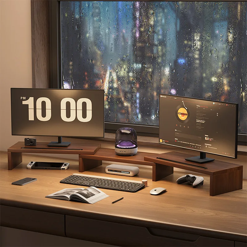 

Retractable double desk household rotatable notebook bracket, desktop storage computer heightening rack