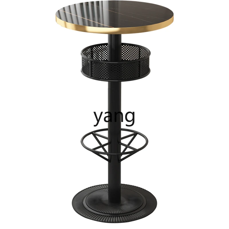 

L'm'm Quiet Bar High-Leg Table and Chair Combination Customized Industrial Style Bistro Wrought Iron Bar Counter