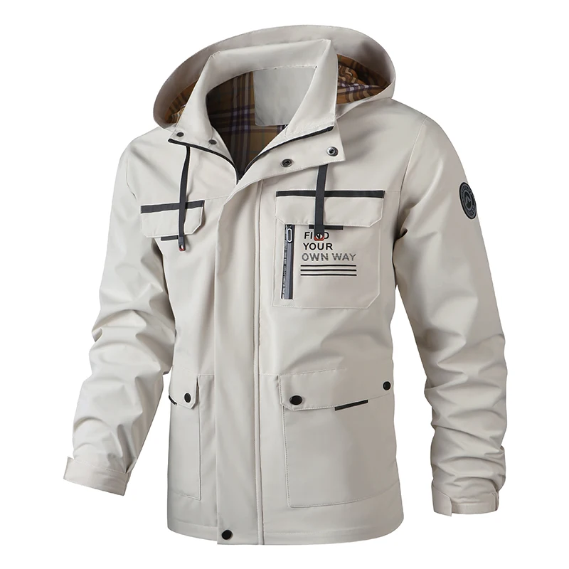

Модная новая высококачественная мужская повседневная универсальная куртка с капюшоном, водонепроницаемая уличная мягкая удобная зимняя теплая и плюшевая куртка