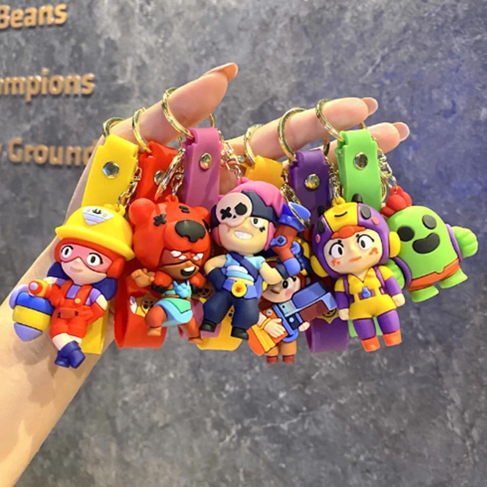 1-5pcs Blind box Creative Cartoon Brawled Stars Doll Pendant Bag Car Keychain Accessori Wholesale Children Birthday Gifts