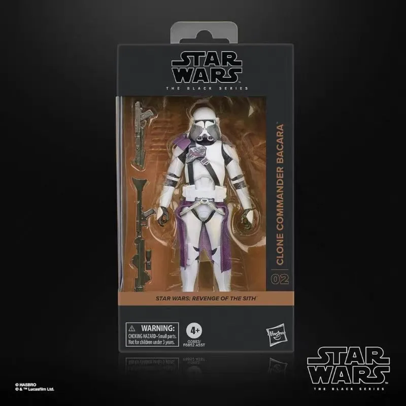 Original Hasbro Star Wars The Black Series Clone Commander Bacara Anime Figure Collection Models Toys view 4