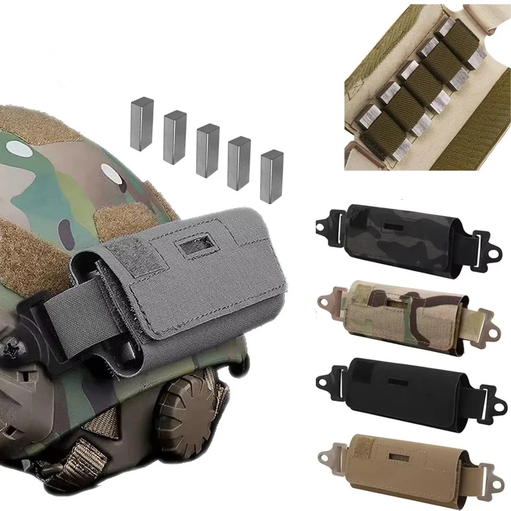 Helmet Counterweight Pouch with 5 Counter Blocks Tactical Helmet Balance Weight Bag for FAST MH PJ Helmet Airsoft CS Accessories